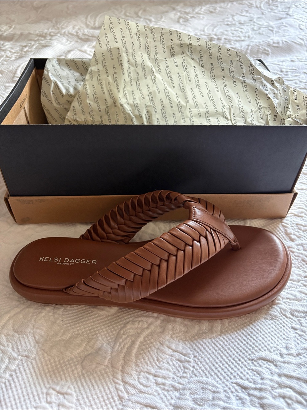 Kelsi Dagger Brooklyn Puffy Braid Sandal NWB